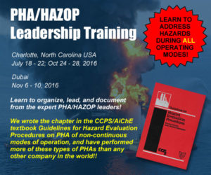PHA/HAZOP Leadership Training